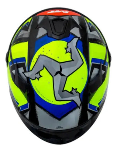 Capacete MT Helmets Targo S Rafael Paschoalin Verde Limão Brilhante Tamanho 58/M