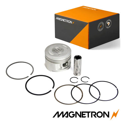 Kit Pistão com Anéis Magnetron Yamaha Factor 125 2006 a 2018 0,75 mm
