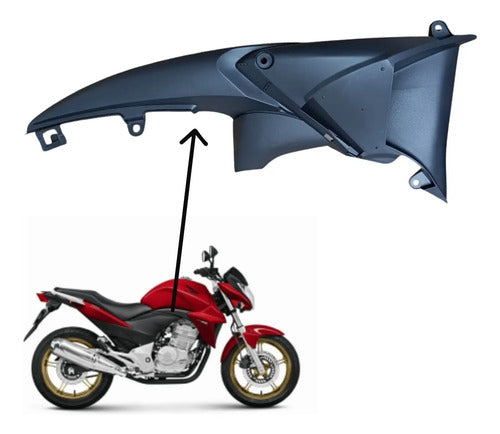 Par de Acabamentos Internos da Aba do Tanque Paramotos Honda Cb 300r 2013 em diante Preto