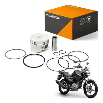 Kit Pistão com Anéis Magnetron Yamaha Factor 125 2017 a 2024 0,50 mm