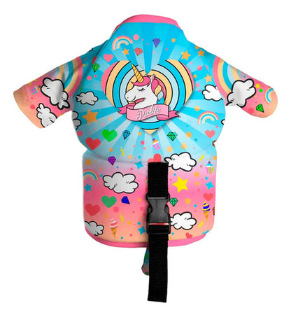 Colete Salva Vidas Infantil Camisa Praia Flutuadora Prolife Unicórnio
