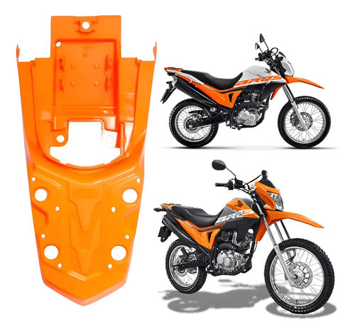 Paralama Traseiro Paramotos Honda Bros 160 2015 a 2022 Laranja