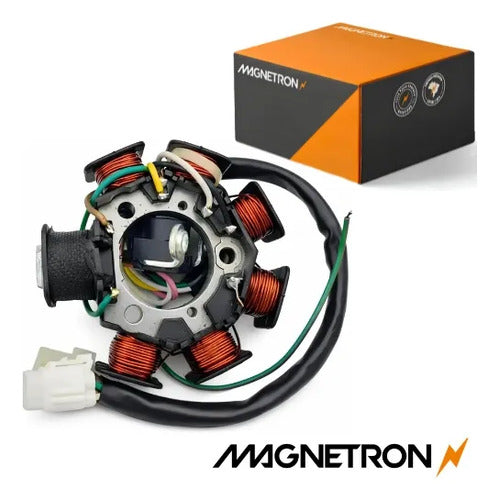 Magneto Estator com Bobina de Pulso Magnetron Yamaha Factor 125 2000 a 2001