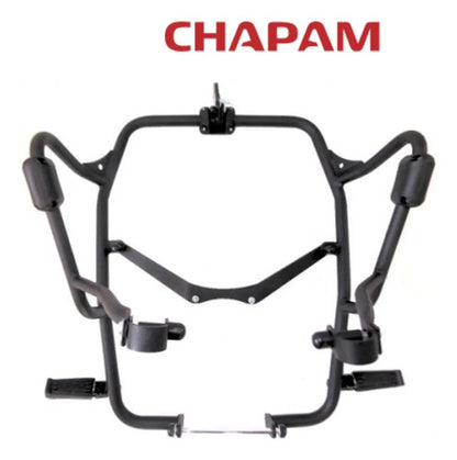Protetor de Motor com Pedaleira Chapam Yamaha Ténéré 250 2011 a 2018 Preto Fosco