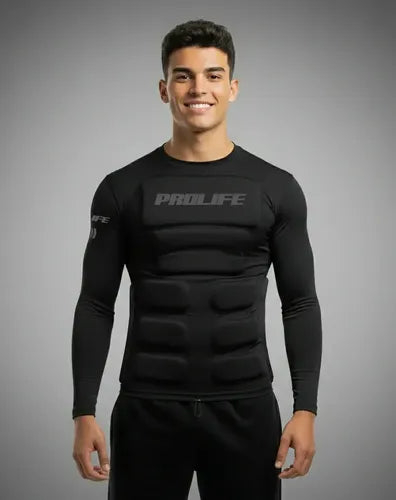 Camisa Flutuadora Manga Longa Aquática Uv50+ Lycra Unisex Preto