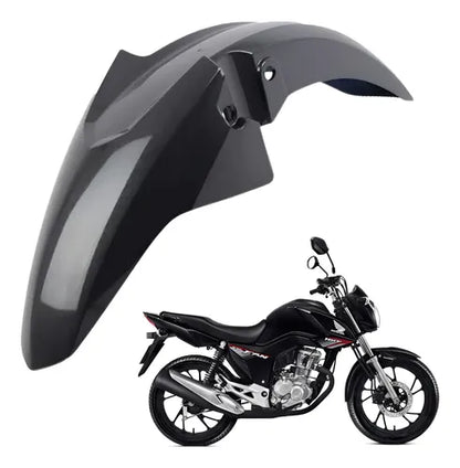 Paralama Dianteiro sem Suporte Paramotos Honda Cg 160 Titan Fan 2016 a 2021 Cinza Una