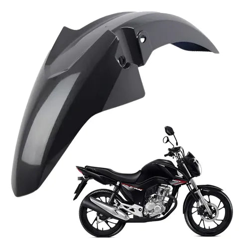 Paralama Dianteiro sem Suporte Paramotos Honda Cg 160 Titan Fan 2016 a 2021 Cinza Una