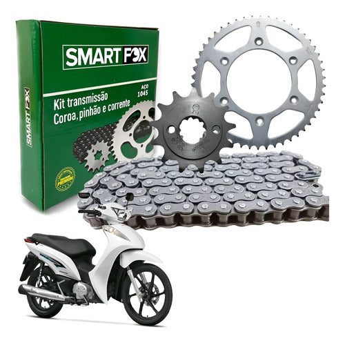 Kit Relação Smartfox sem Retentor Honda Biz 100 2013 a 2015 428H 108L 34/14T