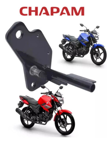 Estribo Pedaleira Dianteira Esquerda Chapam Yamaha Fazer 150 2015 a 2025 Preto Brilhante