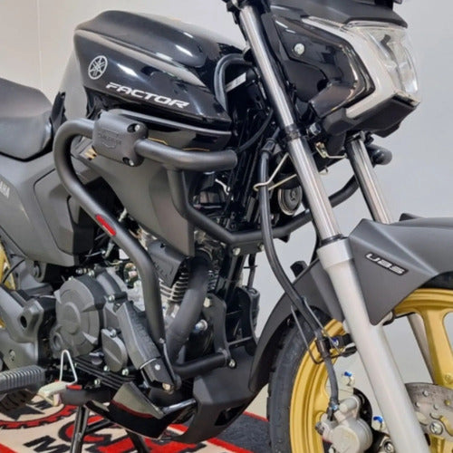 Protetor de Motor com Pedaleira Chapam Yamaha Factor Dx 150 2025 em diante Preto Fosco