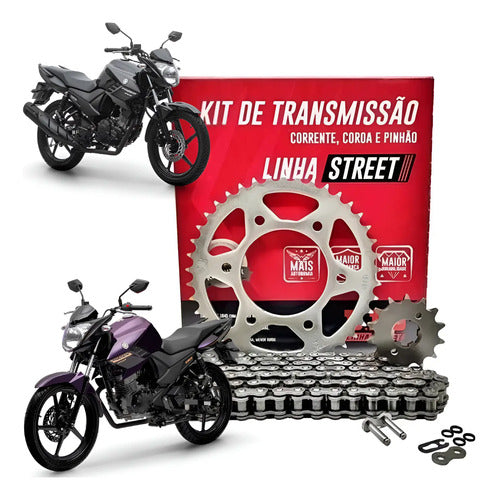 Kit Relação DID com Retentor Yamaha Fazer 150 2014 a 2025 Factor 150 2016 a 2025 428HXV 126L 41/14T