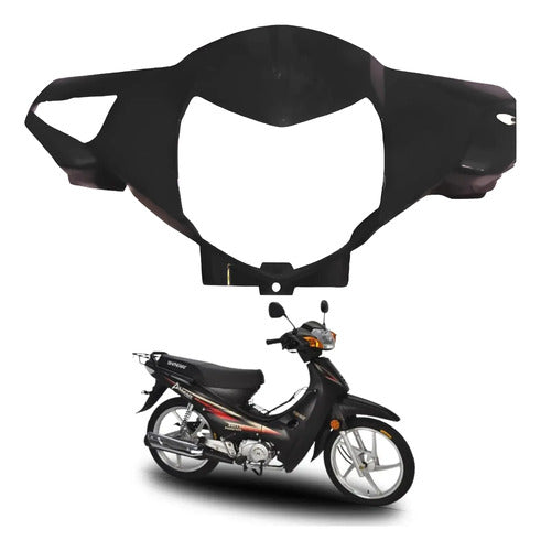 Carenagem Frontal do Farol Iron Shineray Phoenix Wuyang 50 Xy 50q 2011 a 2019 Preto