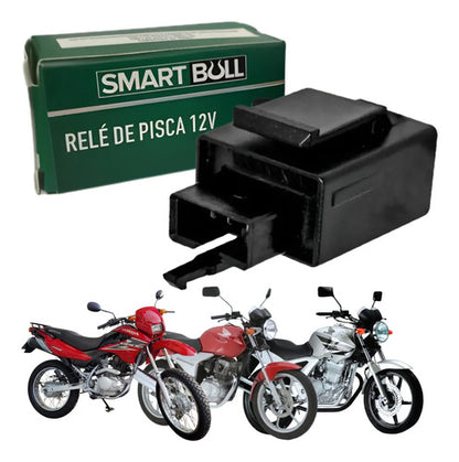 Relé de Pisca Smartfox Honda Bros Cg 150 Titan Cbx 250 Twister 12V 3 Pinos