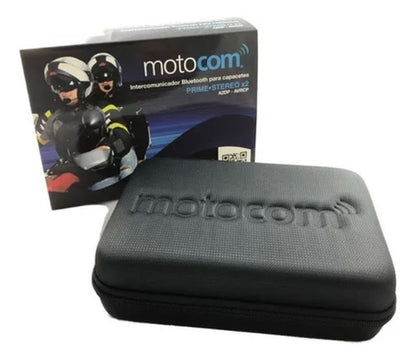 Par de Intercomunicadores de Capacete Motocom Prime Universal Bluetooth com Rádio FM