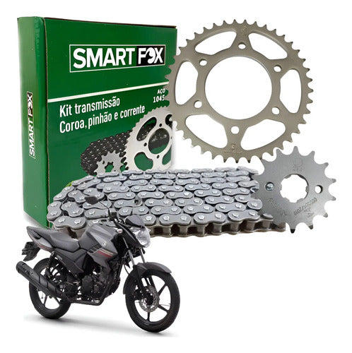 Kit Relação Smartfox sem Retentor Yamaha Fazer 150 2014 a 2021 428H 126L 41/14T