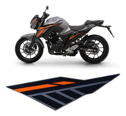 Adesivo da Capa do Tanque Esquerda Yamaha Fazer Fz25 250 2025 Cinza