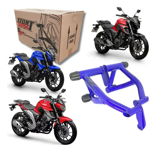 Protetor de Motor Stunt Race Cage Yamaha Fazer Fz25 250 2018 em diante Azul Metálico