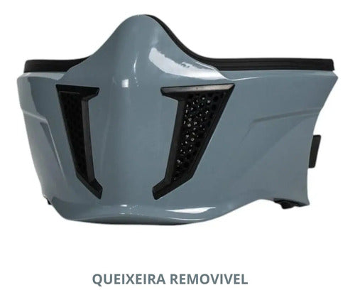 Capacete Aberto GP Tech Zoom Solid com Óculos Solar Interno Cinza Metálico Tamanho 58