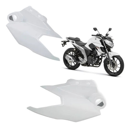 Bananinha Par de Carenagens Laterais do Farol Paramotos Yamaha Fazer Fz25 250 2018 a 2021 Branco