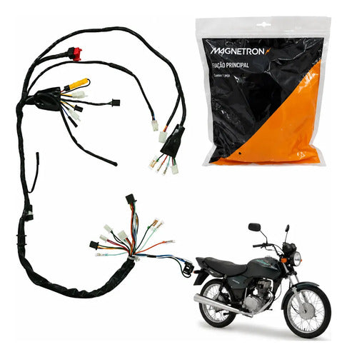 Fiação Chicote Elétrico Principal Magnetron Honda Cg 125 Titan 2002 a 2004 Partida Elétrica