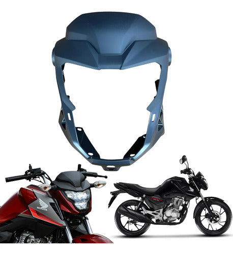 Máscara Capa do Farol Frontal Paramotos Honda Cg 160 Titan Fan 2025 em diante Preto