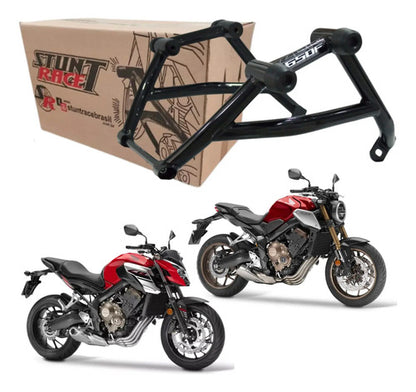 Protetor de Motor Stunt Race Cage Honda Cb 650r 2014 em diante Preto Brilhante