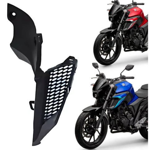 Acabamento Interno da Aba do Tanque Esquerdo Yamaha Fazer Fz25 250 2018 a 2025 Preto