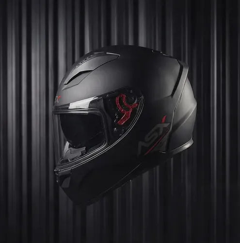 Capacete ASX City SV Solid com Óculos Solar Interno Preto Grafite Fosco
