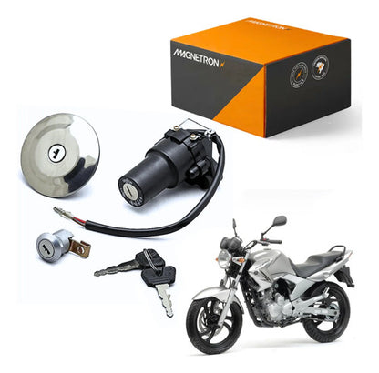 Conjunto de Travas com Chave de Ignição Magnetron Yamaha Fazer 250 2006