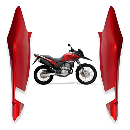 Par de Rabetas Laterais Paramotos Honda Xre 300 2013 a 2015 Vermelho