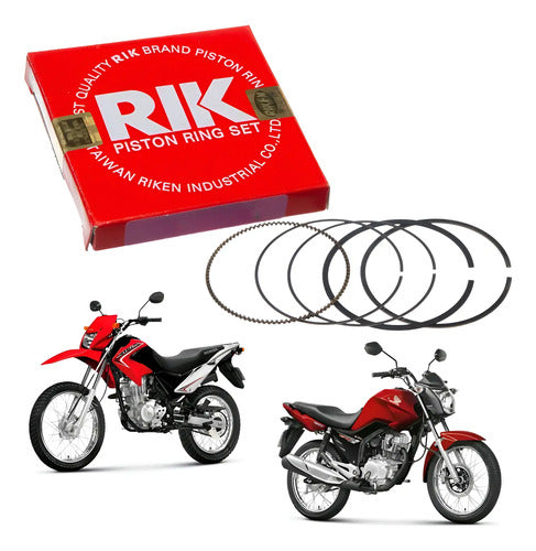 Jogo de Anéis do Pistão RIK Honda Cg 150 Titan Fan 2004 a 2015 Bros 150 2006 a 2015 1,50