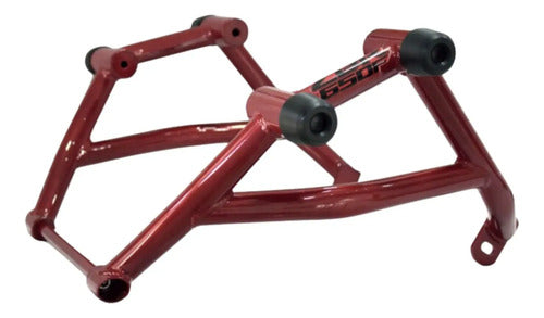 Protetor de Motor Stunt Race Cage Honda Cb 650r 2014 em diante Vermelho Metálico