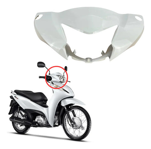 Capa do Farol Paramotos Honda Biz 125 2025 a 2026 Branco