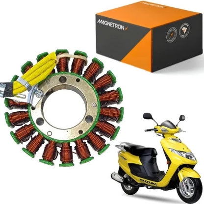 Magneto Estator com Bobina de Pulso Magnetron Suzuki Burgman 125 2005 a 2009