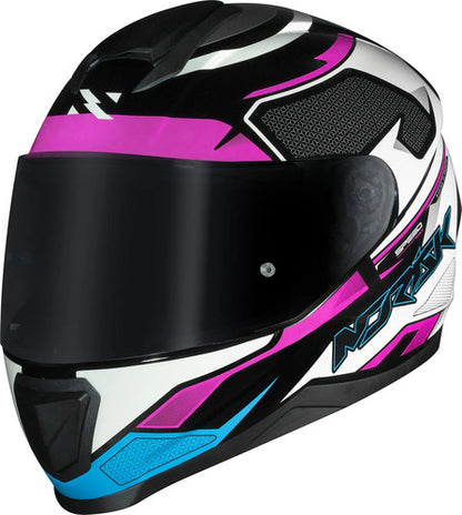 Capacete Norisk Razor Speedmax Preto Rosa Branco Brilhante Tamanho 56/S