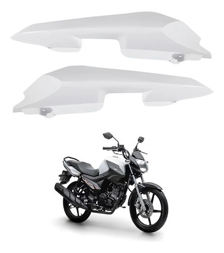 Par de Rabetas Laterais Paramotos Yamaha Factor 150 2016 a 2022 Branco