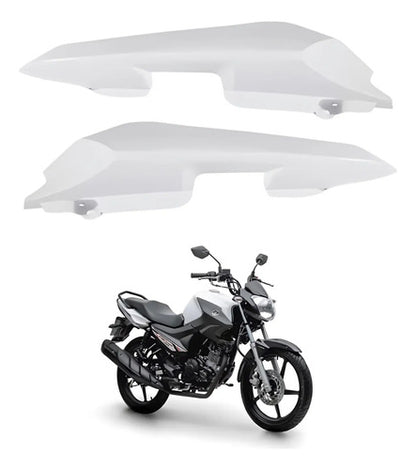 Par de Rabetas Laterais Paramotos Yamaha Factor 150 2016 a 2022 Branco