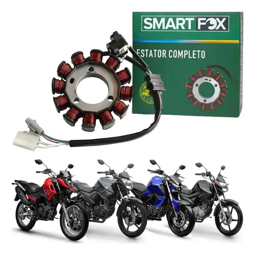 Magneto Estator com Bobina de Pulso Smartfox Yamaha Factor 125 Fazer Factor Crosser 150