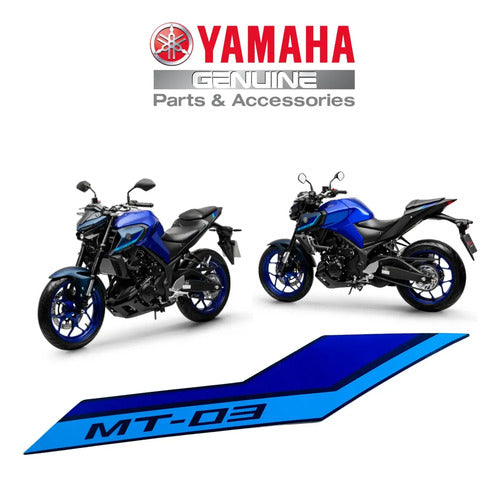 Adesivo da Aba do Tanque Esquerda Yamaha Mt-03 2023 em diante Azul