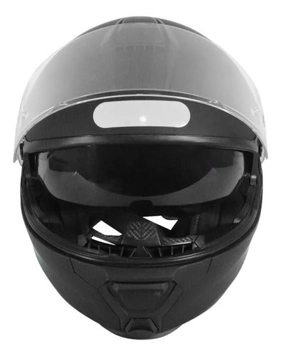 Capacete Escamoteável GP Tech A118 SV Solid com Óculos Solar Interno Preto Fosco Tamanho 56