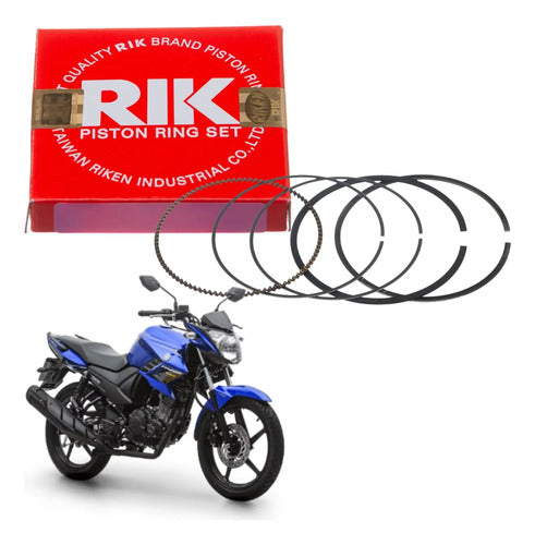 Jogo de Anéis do Pistão RIK Yamaha Crosser Fazer 150 2014 a 2025 Factor 150 2016 a 2025 0,75
