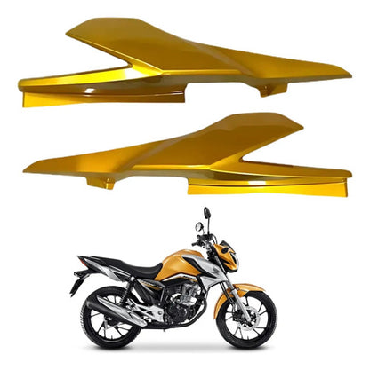 Par de Rabetas Laterais Paramotos Honda Cg 160 Titan 2022 Amarelo Perolizado