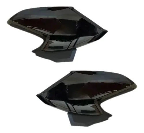 Par de Aletas Abas do Tanque Paramotos Honda Cg 160 Fan 2022 a 2024 Preto Brilhante