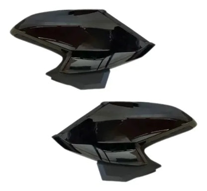 Par de Aletas Abas do Tanque Paramotos Honda Cg 160 Fan 2022 a 2024 Preto Brilhante