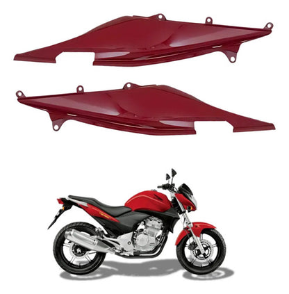 Par de Rabetas Laterais Paramotos Honda Cb 300r 2009 a 2012 Vermelho