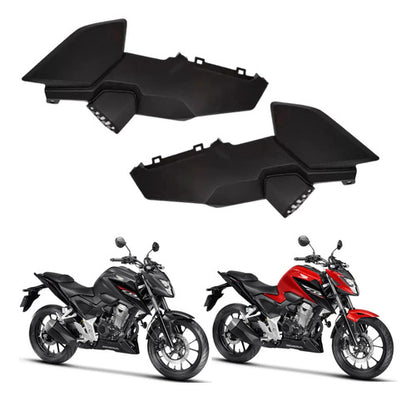 Par de Tampas Laterais Dianteiras Paramotos Honda Cb 300f Twister 2023 a 2025 Preto