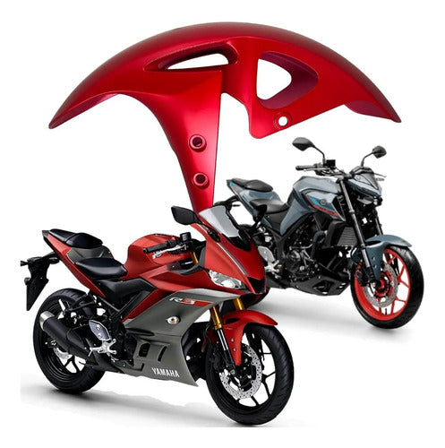 Paralama Dianteiro Yamaha Mt-03 Yzf-R3 2020 a 2024 Vermelho Fosco