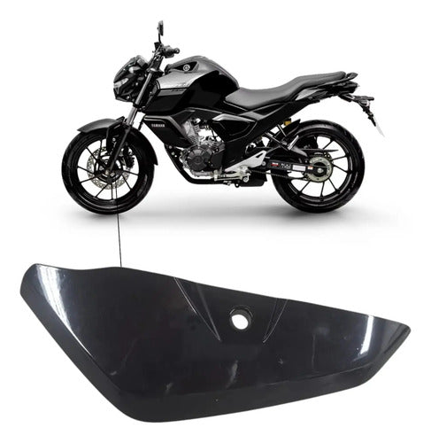 Protetor do Paralama Esquerdo Yamaha Fazer Fz15 150 2023 a 2025 Preto Brilhante