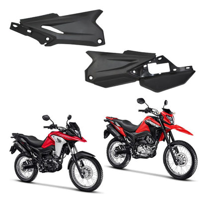 Par de Tampas Laterais Internas Paramotos Honda Bros 160 2015 em diante Xre 190 2025 em diante Preto