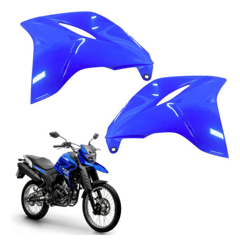 Par de Guias de Ar Abas do Tanque Paramotos Yamaha Lander 250 2020 a 2024 Azul